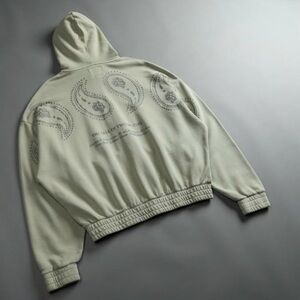 Darc Sport Hoodie, Southwest Paisley "Vintage Chambers" Zip Hoodie Cactus Gray